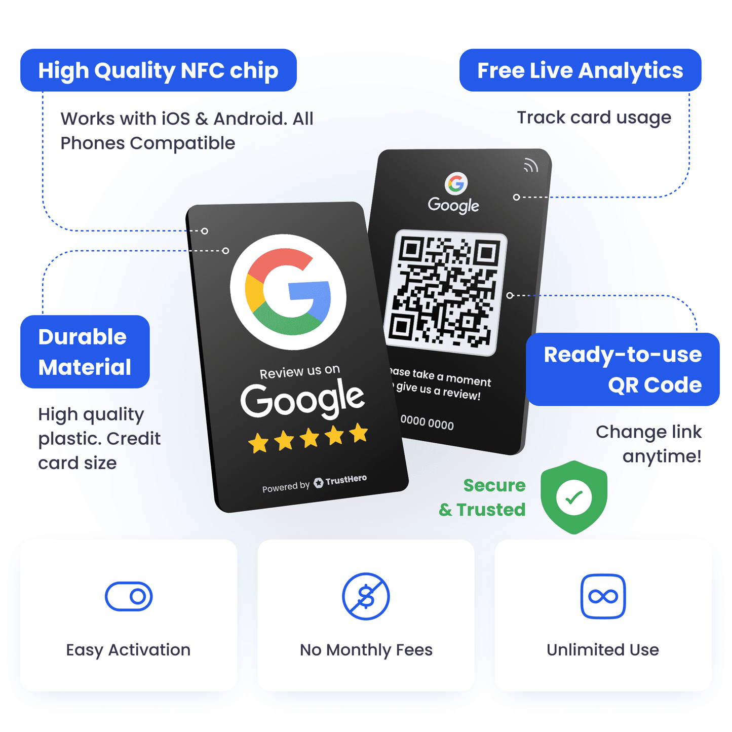 Google Review Card - Black