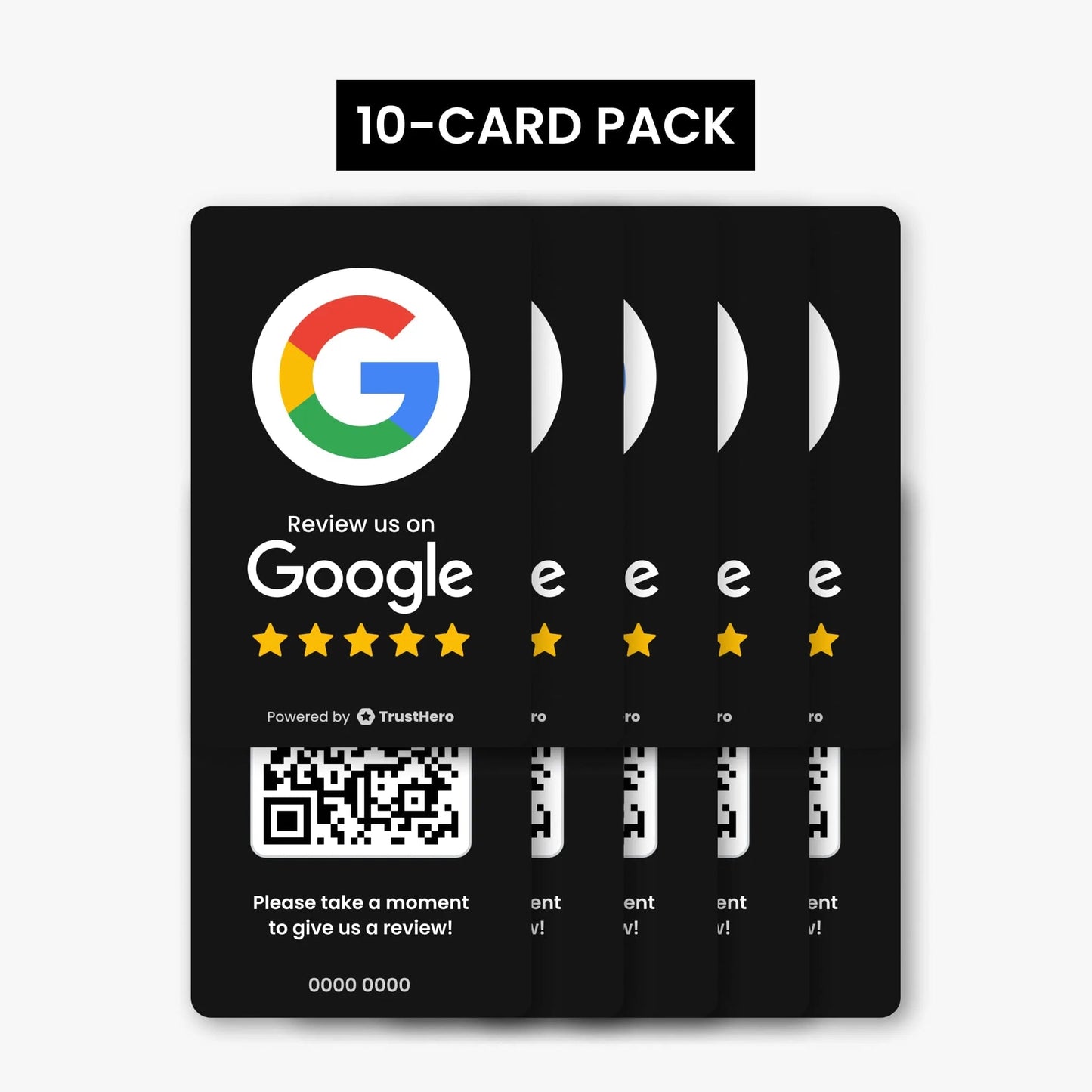 TrustHero Google Reviews Card (Black) - TrustHero