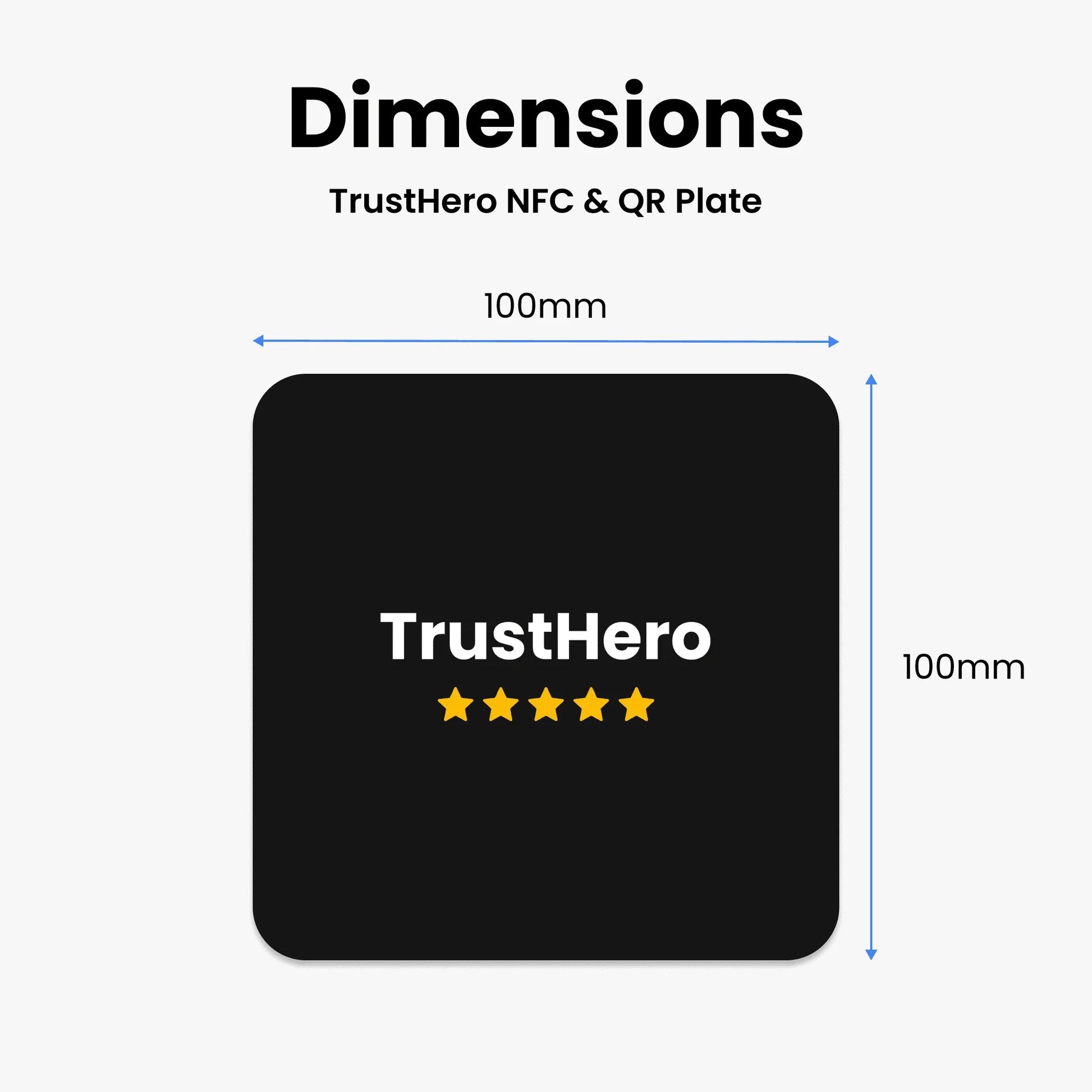 TrustHero Google Reviews Plate (Black) - TrustHero