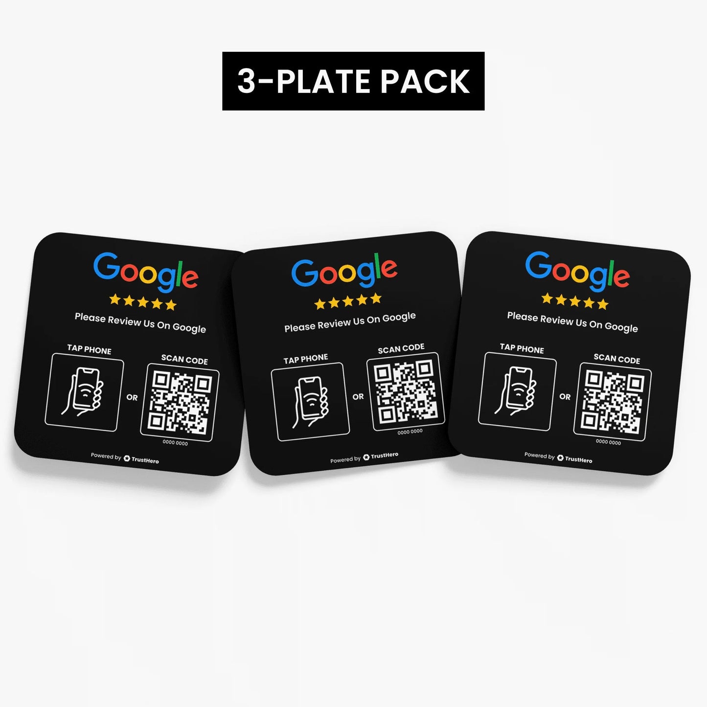 TrustHero Google Reviews Plate (Black) - TrustHero